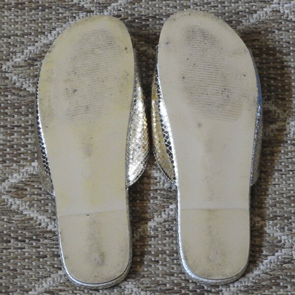 Beechtree Gold Embellished Slides, Size 39 - Picture 4 of 6